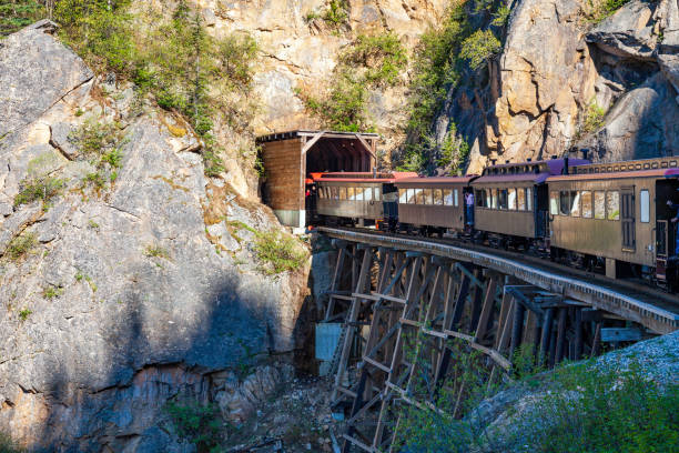 istock Scenes from a Tourist Railway Trip heading up the White Pass Mountains 1164207290