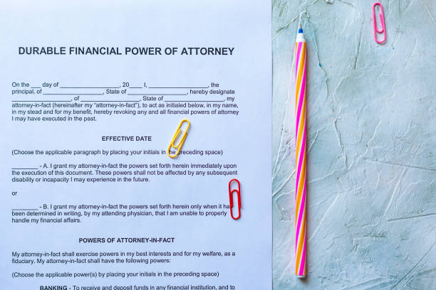 istock Durable financial Power of Attorney Form or POA document 1164207653