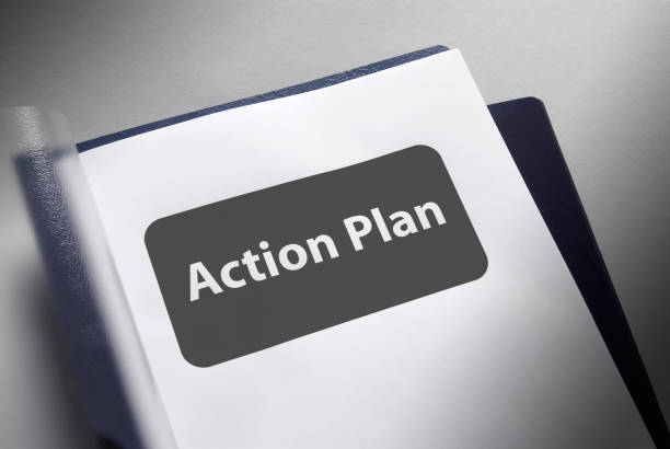 작업 계획 문서 제목 페이지 - plan of action 뉴스 사진 이미지