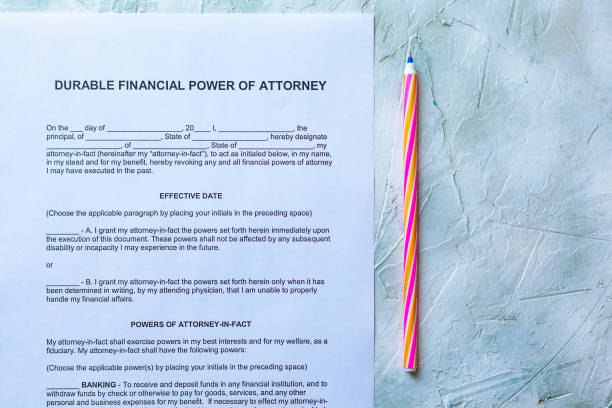istock Durable financial Power of Attorney Form or POA document 1164209649