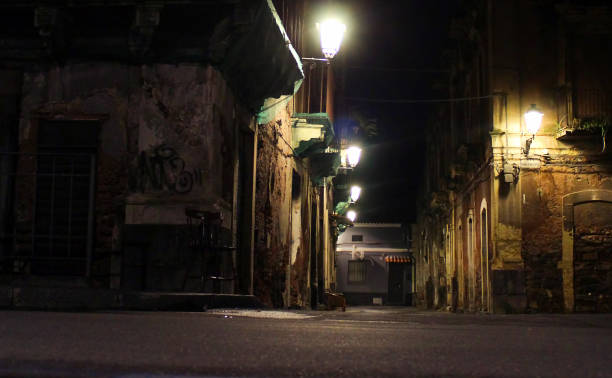 カターニアの赤信号地区 - prostitution night horizontal outdoors ストックフォトと画像