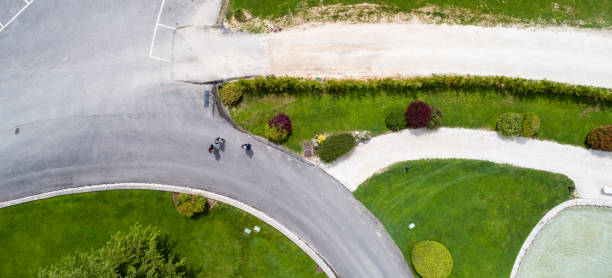 istock Drone aerial view of a park 1164220885