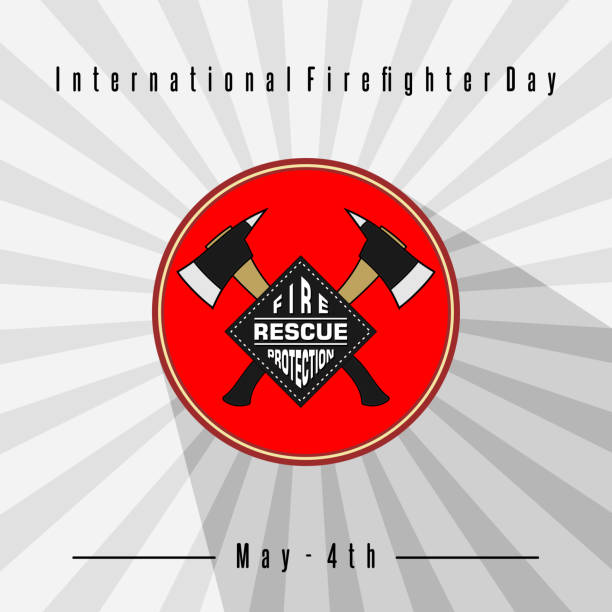 internationaler feuerwehrtag - day calendar historic world event event stock-grafiken, -clipart, -cartoons und -symbole