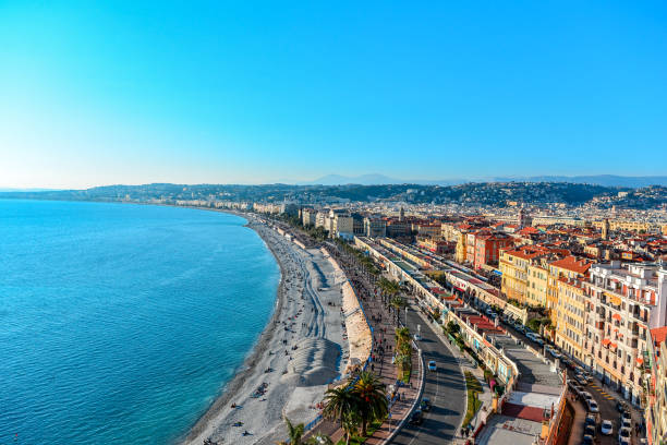 istock Nice City France Sunset Beach 1164224644
