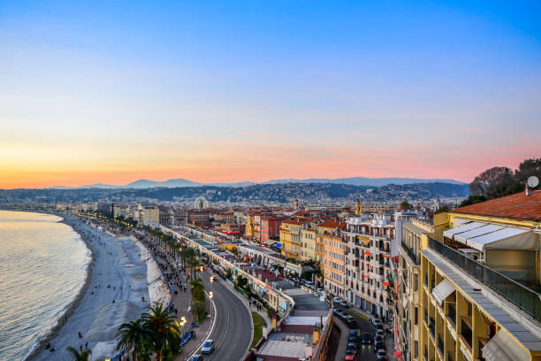 istock Nice City France Sunset Beach 1164224716