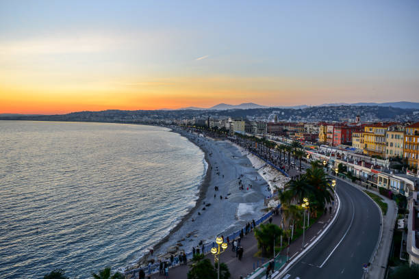 istock Nice City France Sunset Beach 1164224827
