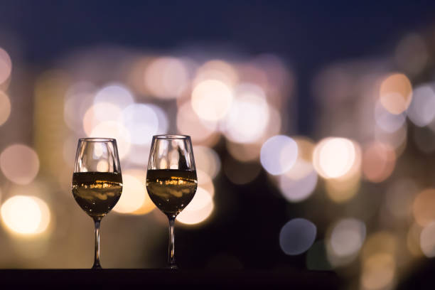 istock Wine with a city lights 1164224883