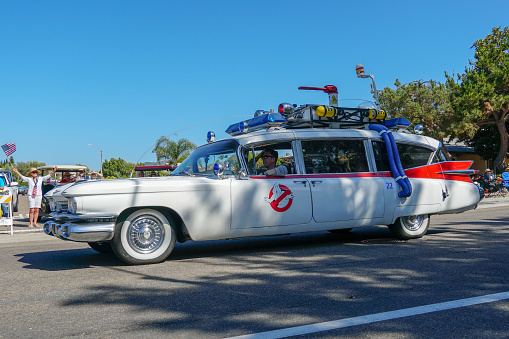 Ghostbusters car at 4th July Independence Day Parade in Rancho Bernardo, San diego, USA