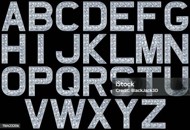 Glamour Alphabet Stock Photo - Download Image Now - Diamond - Gemstone, Typescript, Alphabet