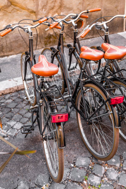 istock Bikes in a street of Rome 1164235116