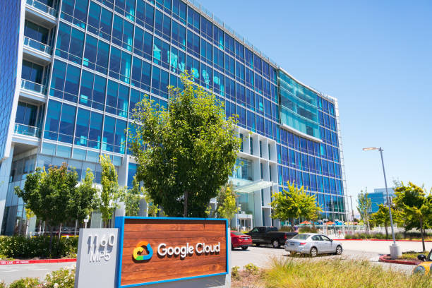 штаб-квартира google cloud расположена в силиконовой долине - office park business california outdoors стоковые фото и изображения
