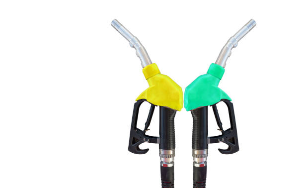 istock 2 nozzle Oil pump technology separated from the white background clipping part 1164240629