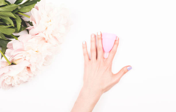 istock Menstrual cup in woman hands. 1164242266