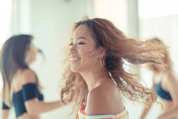 istock Young female dancers dance in studio 1164246544