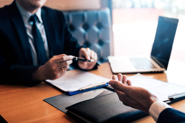istock Job interviewers are listening to employees talking and explaining about their ability to work. 1164248269