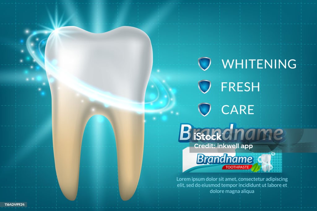 Toothpaste Add Poster Toothwhitening Toothpaste Ad Poster Vector Realistic Toothpaste ...