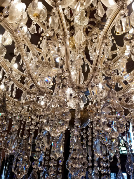 istock Close up of crystal chandelier 1164259691