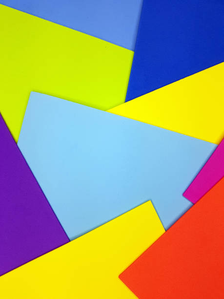 istock Flat lay papers with geometric shapes. 1164259918