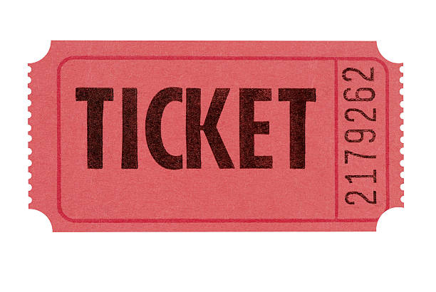 rosso biglietto di ingresso - ticket ticket stub red movie ticket foto e immagini stock
