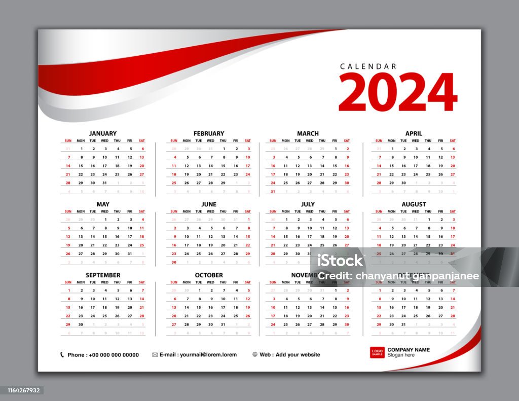 Kalender 2024 Eenvoudige Kalender Bureau Week Begint Vanaf Zondag Set Kalender 2024 Eenvoudige Kalender Bureau Week Begint Vanaf Zondag Set