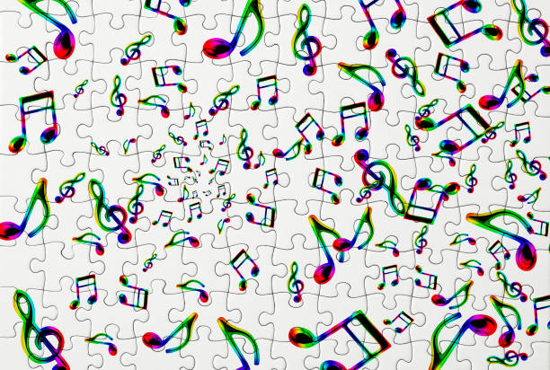 istock Jigsaw puzzle of many Musical Notes 1164269691