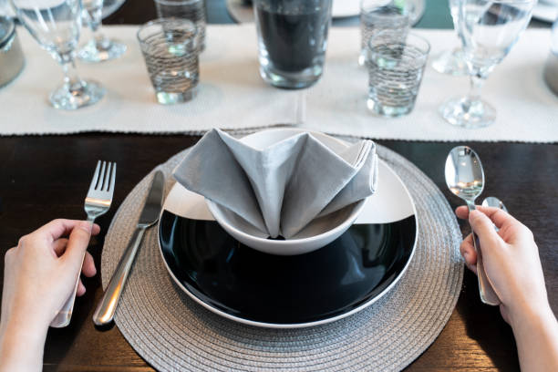 istock Female hands with empty plate For Meal Waiting 1164269866