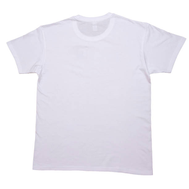 istock Blank White T-Shirt back with Clipping Path 1164270609