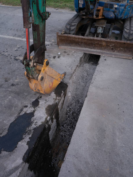 istock Road works  building site excavator 1164270975