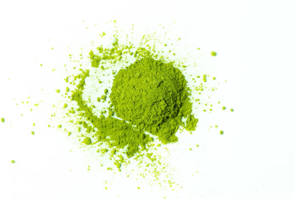 istock Powdered matcha green tea scattered 1164271816