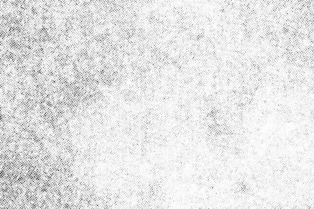 Subtle halftone dots vector texture overlay Subtle halftone vector texture overlay. Monochrome abstract splattered background. faded condition stock illustrations