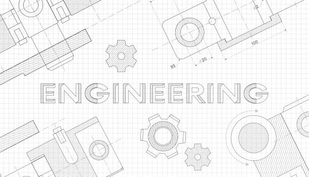 Mechanical engineering drawings. Technical drawing.Abstract Technology Background.ENGINEERING - science, technology, engineering, mathematics education concept typography design.geometric parts. Mechanical engineering drawings. Technical drawing.Abstract Technology Background.ENGINEERING - science, technology, engineering, mathematics education concept typography design.geometric parts.vector engineer stock illustrations