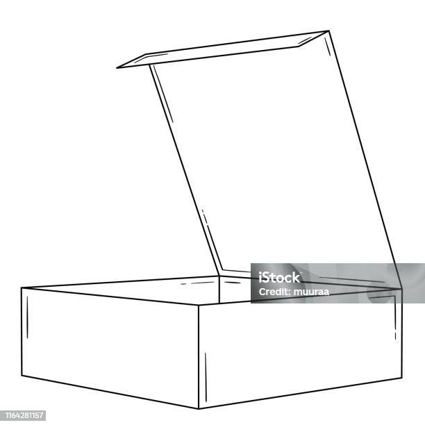 Opened Empty Paper Box Stock Illustration - Download Image Now - Art ...