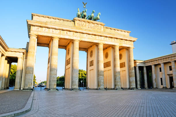 istock Brandenburg Gate at sunrise in Berlin 1164281633
