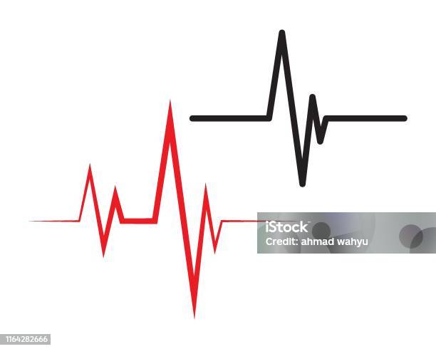 Pulse Line Pattern Pulse Line Vector Stock Illustration - Download Image Now - Abstract ...