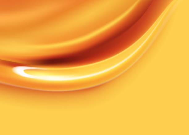 istock Honey flows. Drops of yellow syrup flow. A natural product in 3d illustration for design uses.Realistic vector liquid caramel background.Dripping honey 1164292170