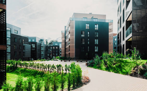 istock Europe Architectural apartment residential building complex 1164293545