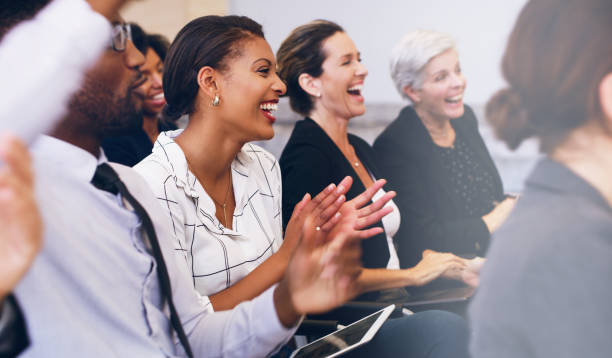istock Applauding the best seminar lecturer 1164295081