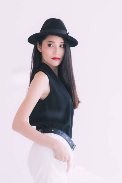 istock Asian model woman standing and pompous. 1164295430