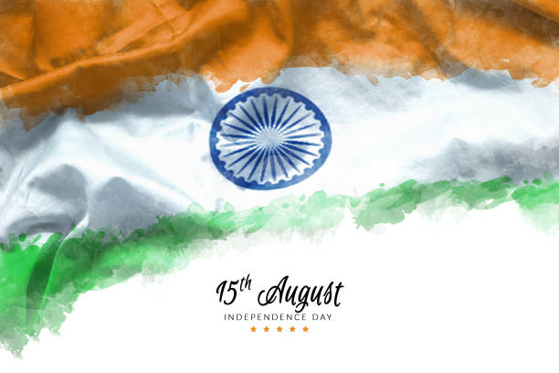 celebrating India Independence Day greeting card with Indian waving flag grunge by water color paint background. abstract background, vintage Poster, banner or flyer design for 15th of August celebrating India Independence Day greeting card with Indian waving flag grunge by water color paint background. abstract background, vintage Poster, banner or flyer design for 15th of August august photos stock pictures, royalty-free photos & images