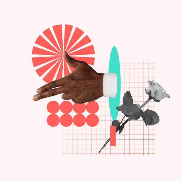 Modern design. Contemporary art collage.