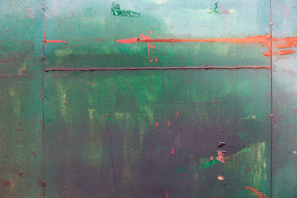 Close-up of weathered rusty metal texture background.