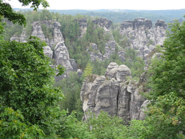 istock Elbe Sandstone Mountains, Elbe, Bastei view 1164313645