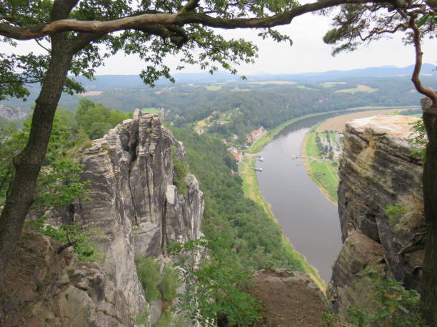 istock Elbe Sandstone Mountains, Elbe, Bastei view 1164313819