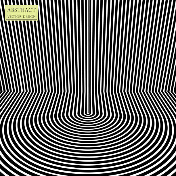 Abstract background the hypnotic lines of the strip. Vector dizzying banner illustration, poster monochrome flat style. Abstract background the hypnotic lines of the strip. Vector dizzying banner illustration, poster monochrome flat style. Eps. dizzying stock illustrations