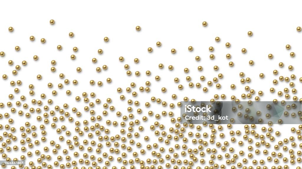 Golden Balls Background Stock Illustration - Download Image Now - Bead