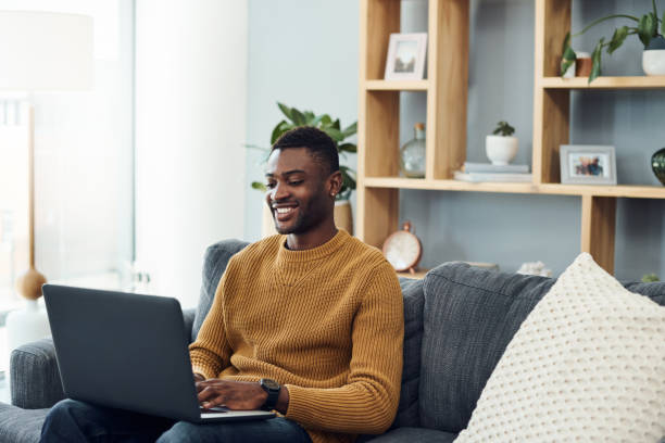 istock Leisure time is when he prefers to be connected 1164339580