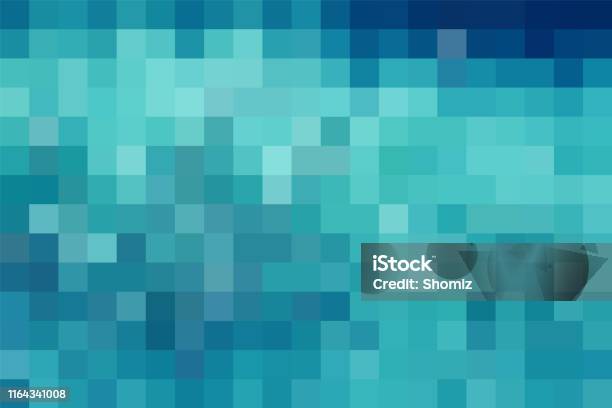 Abstract Blue Technology Check Pattern Background Stock Illustration - Download Image Now - Pixelated, Backgrounds, Pattern