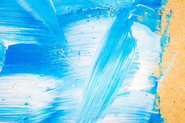 istock Blue and white abstract art painting 1164343022