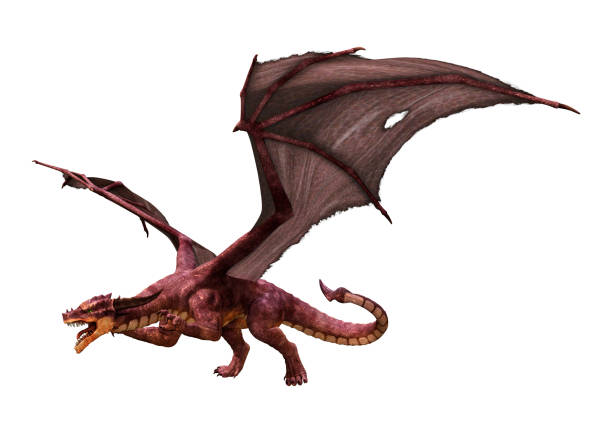 istock 3D illustration fantasy dragon on white 1164344371