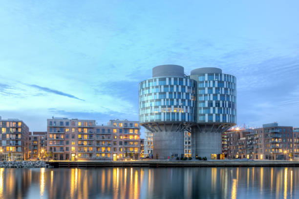 portland towers i nordhavn-distriktet i köpenhamn - copenhagen business bildbanksfoton och bilder